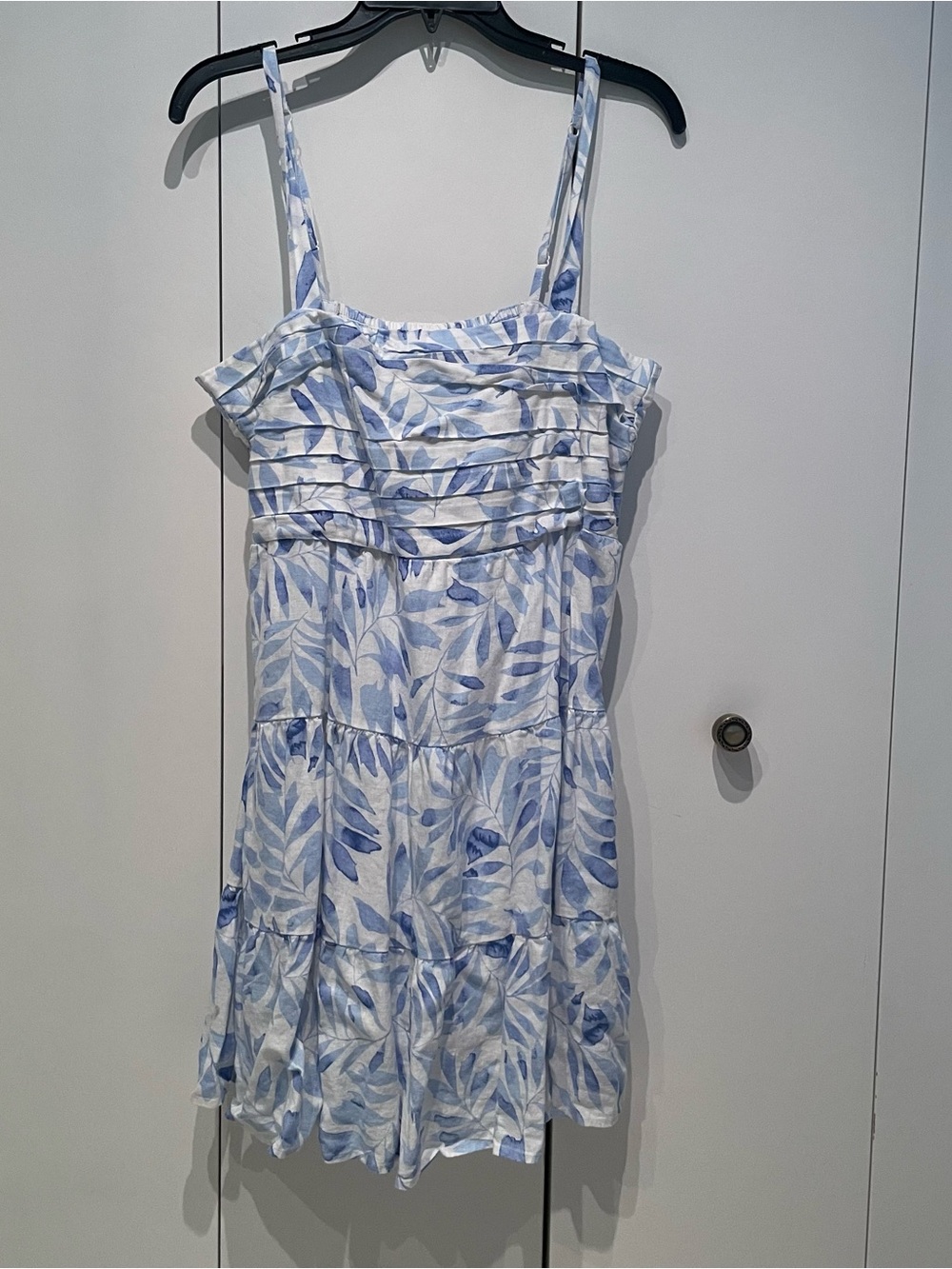 Gymboree Blue and White Leaf-Print Sundress